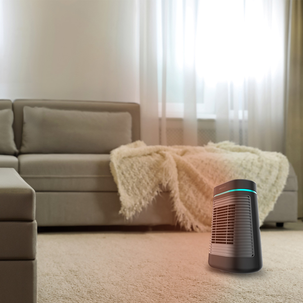Perfecto para conseguir un ambiente más cálido en estancias de unos 15 m². Además, cuenta con un termostato regulable para adaptar la temperatura según las necesidades de cada momento y cuenta con 3 modos de funcionamiento.