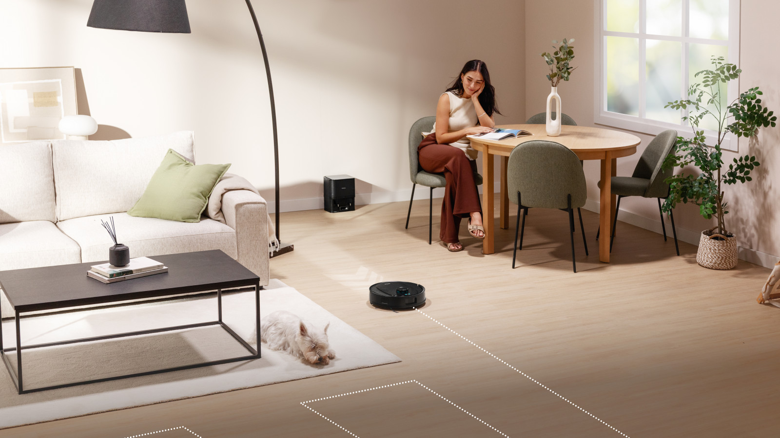 Control total desde tu móvil: APP 3.0 con conexión Bluetooth y WiFi de doble banda (2,4 y 5 GHz) para programar zonas, definir rutinas personalizadas, restringir áreas y gestionar la limpieza desde cualquier lugar.