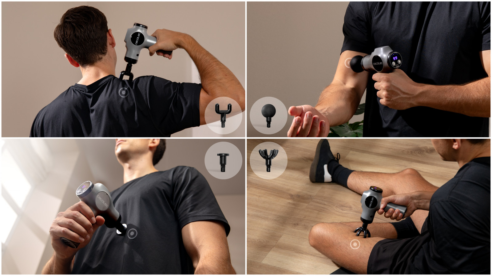 El cargador tipo C garantiza una carga rápida y fácil, manteniendo tu SkinCare Massage Gun siempre lista para proporcionar el alivio que necesitas, cuando lo necesitas.