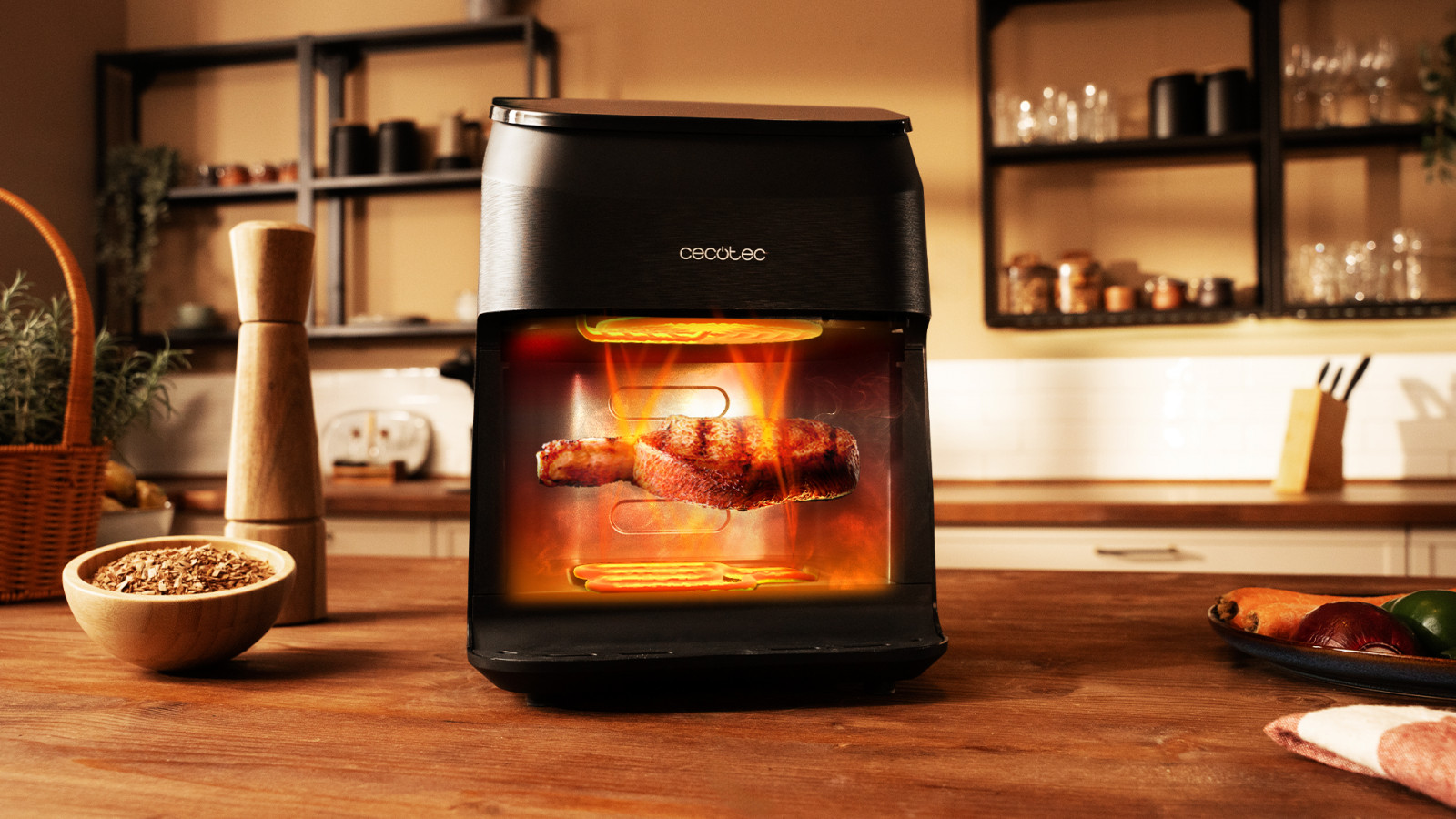 Cocina con un toque ahumado.