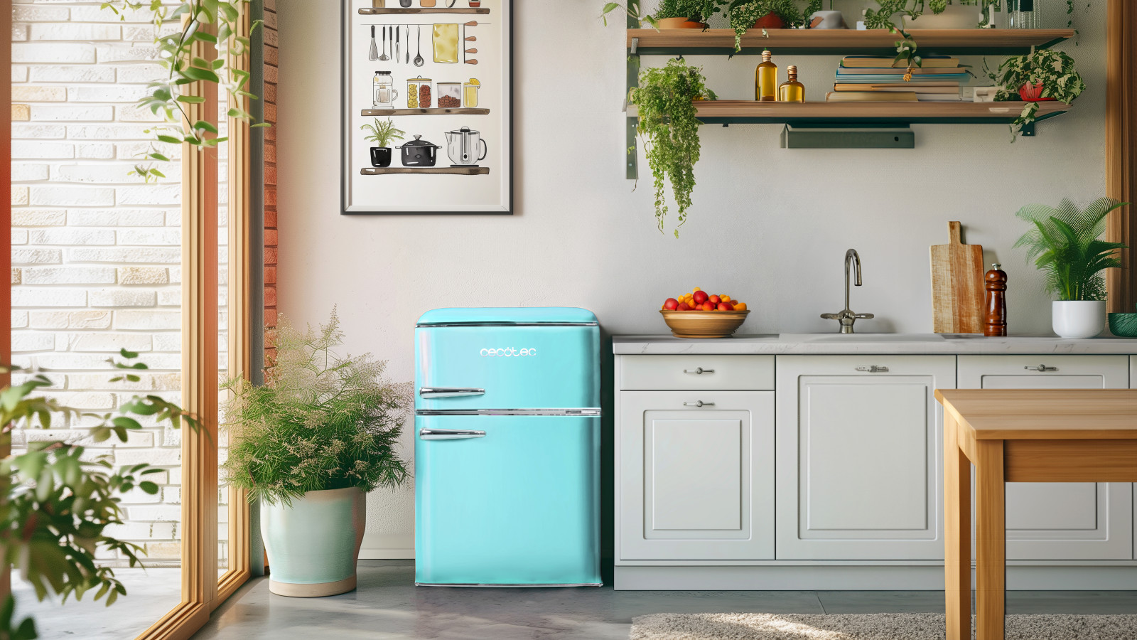 La gran capacidad de 86 L del mini frigorífico hace que sea ideal para conservar un buen número de bebidas y alimentos bien fríos.