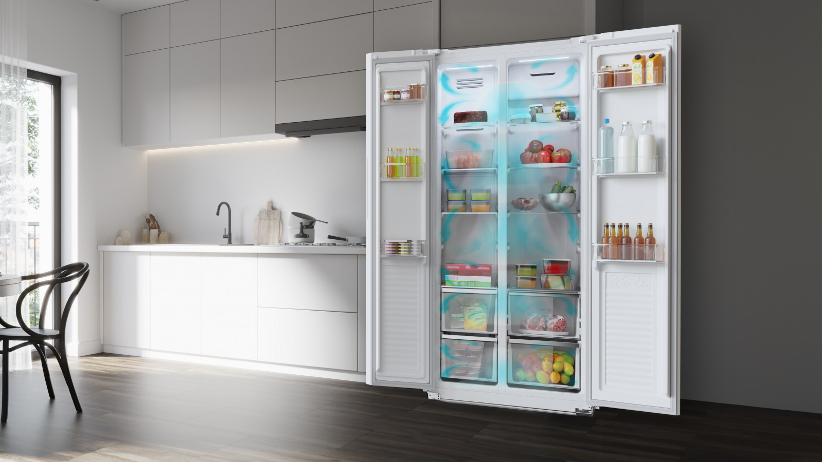 Fast Cooling: mayor rapidez en la refrigeración de los alimentos. Fast Freezing: congelado de manera ultrarrápida.