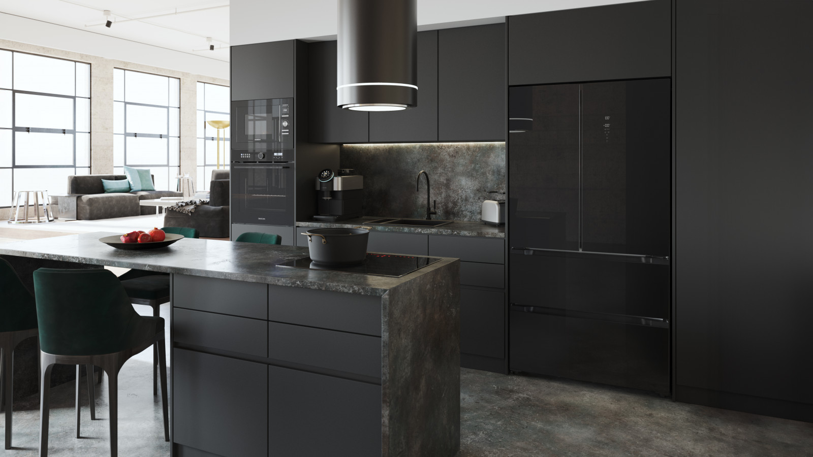 Frigorífico 4 puertas con 510 L de capacidad. Su diseño French Door permite abrir por zonas, lo que aporta mayor comodidad y mejor conservación del frío, a la vez que ahorra energía. Clase E: clasificación energética óptima para un frigorífico.