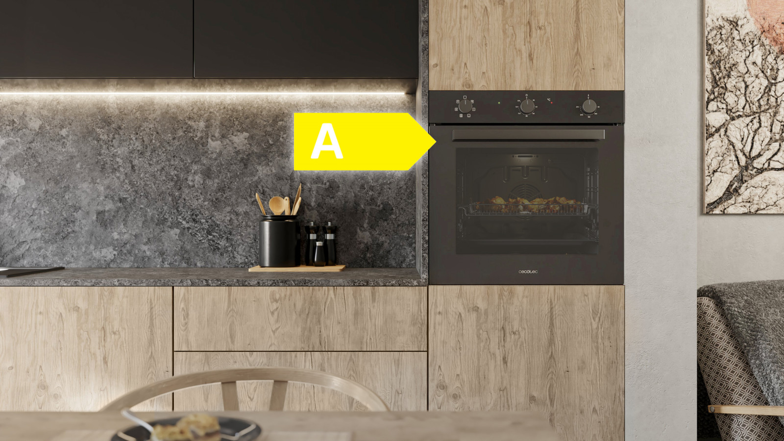 Cooling Fan: sistema de ventilación de aire para una óptima refrigeración del horno durante y después del cocinado. Timer: programa tus cocciones el tiempo que necesites y evita que se queme.