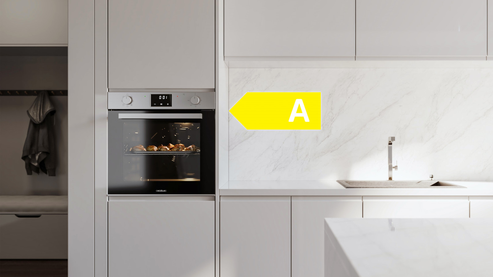 Cooling Fan: sistema de ventilación de aire para una óptima refrigeración del horno durante y después del cocinado. Display Touch control: fácil control con botones táctiles.