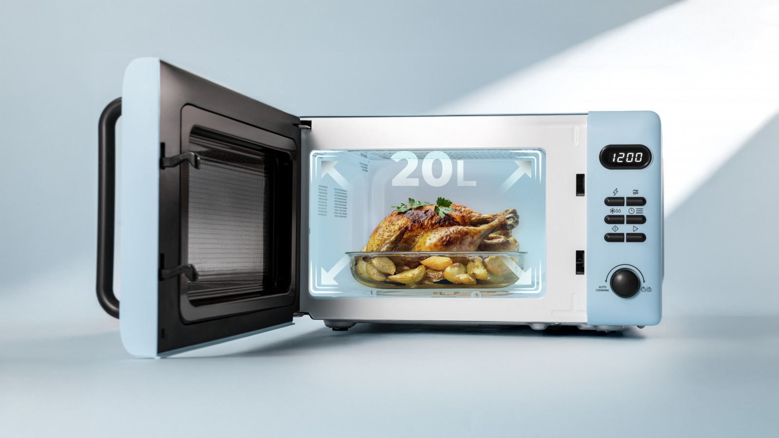 Regula el tiempo con su temporizador de hasta 60 minutos y ajusta el tiempo de preparación de tus alimentos de la manera que más desees.