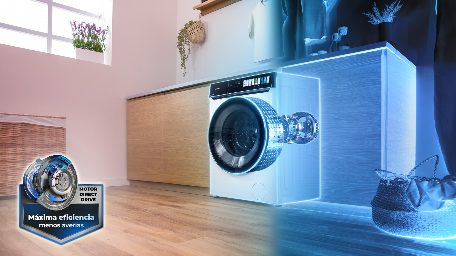 Su motor Direct Drive, conectado directamente al componente que lo impulsa, ofrece una alta eficiencia, un funcionamiento silencioso y durabilidad con casi nulo mantenimiento, respecto al resto de motores del mercado. ¡Descubre la máxima precisión y rendimiento en cada movimiento! Con 1400 revoluciones programables, puedes ajustar la velocidad de centrifugado para adaptarse a diferentes tipos de tejidos, asegurando un secado más eficiente.