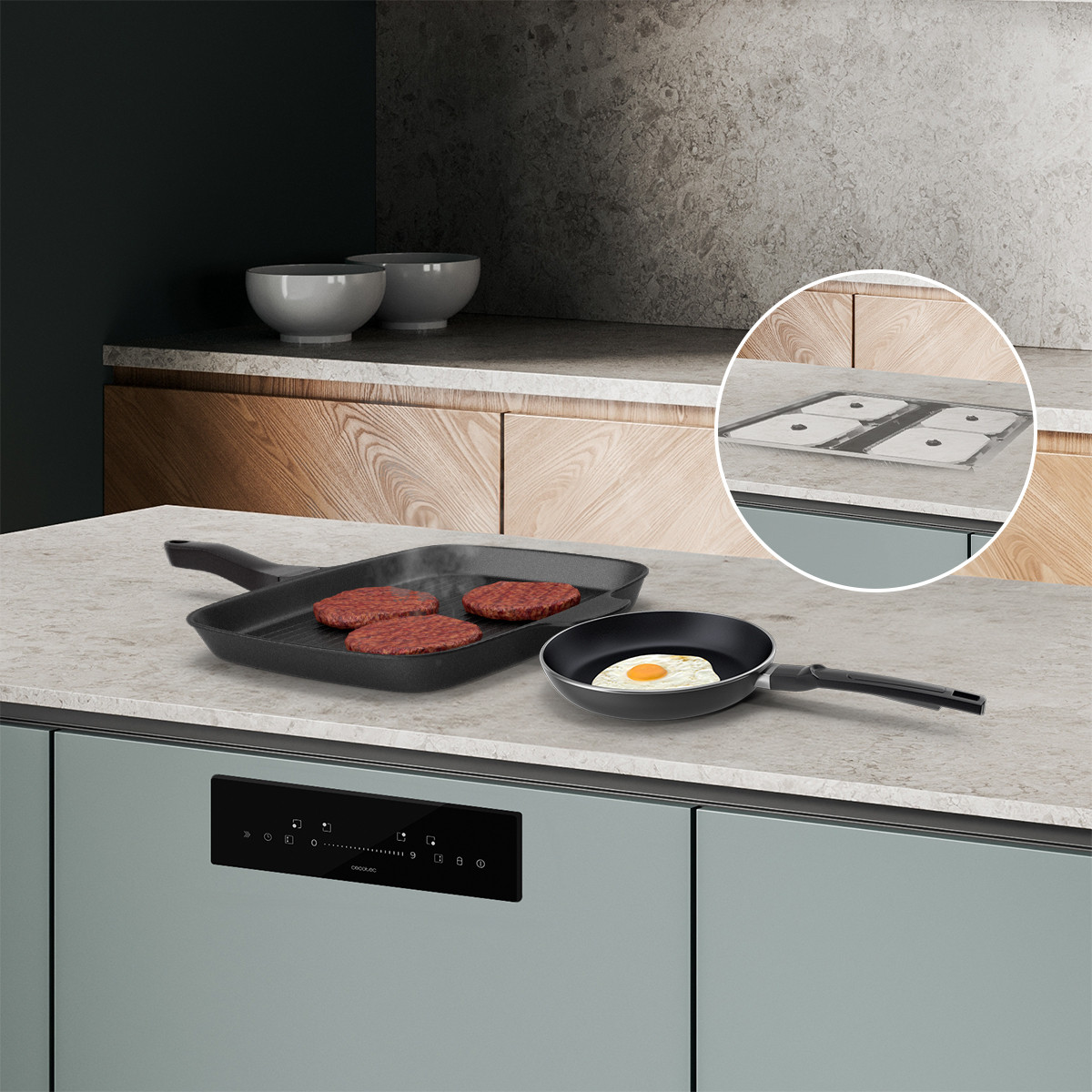 Innovación y Estilo en tu Cocina. Transforma tu espacio con la Cecotec Bolero Squad I 4300 Invisible FullFlex, una placa de inducción que no solo cocina, sino que también mejora la estética de tu cocina. Su diseño invisible te permite disfrutar de un espacio más amplio y moderno.