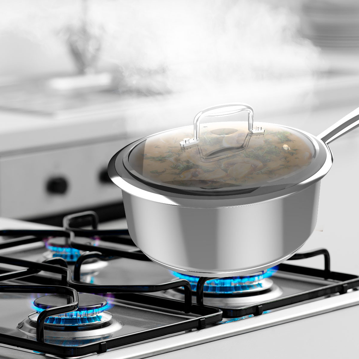 Apto para horno hasta 230ºC sin tapa, para lavar el lavavajillas a diario y para todo tipo de cocinas, incluyendo las de inducción.