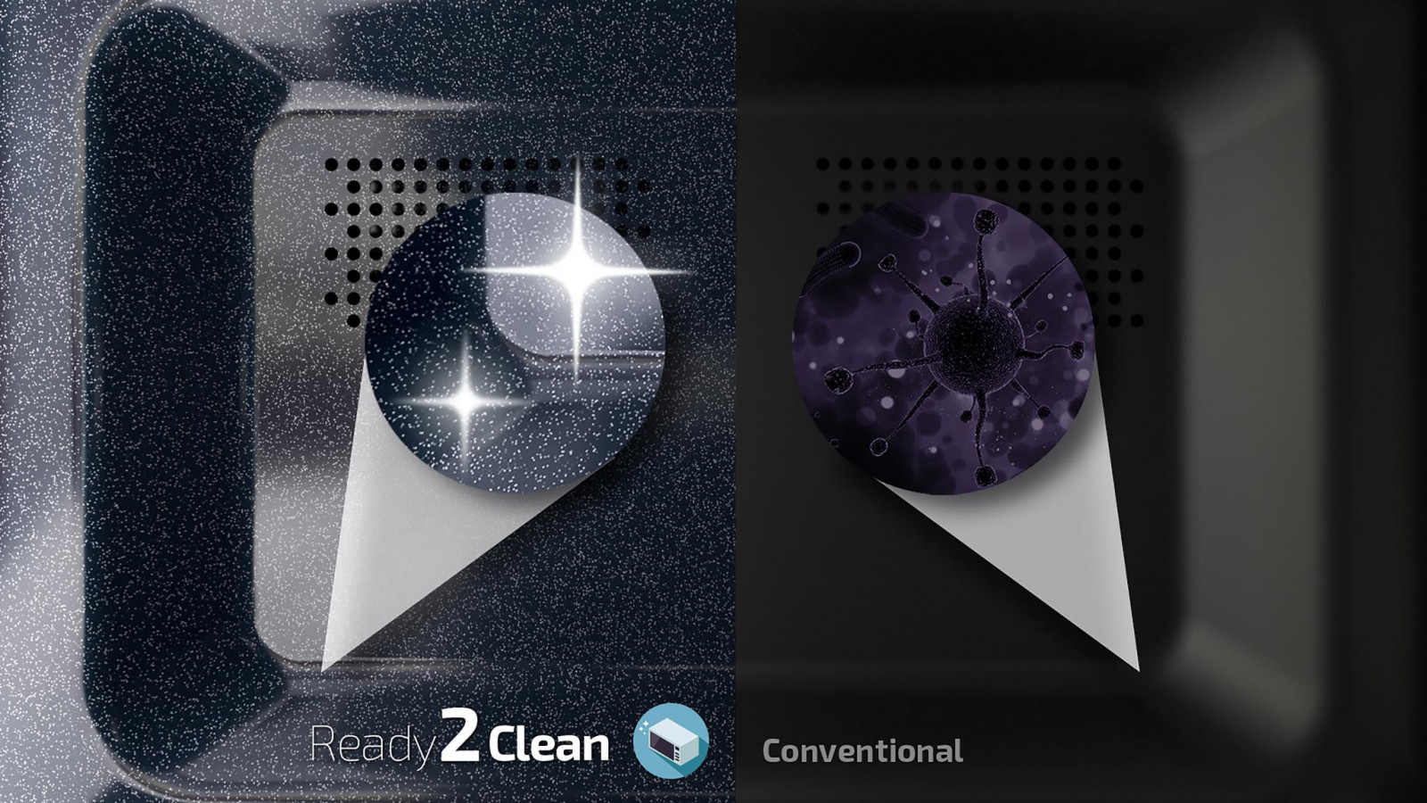 Diseño elegante con puerta FullCrystal y detalles metalizados.