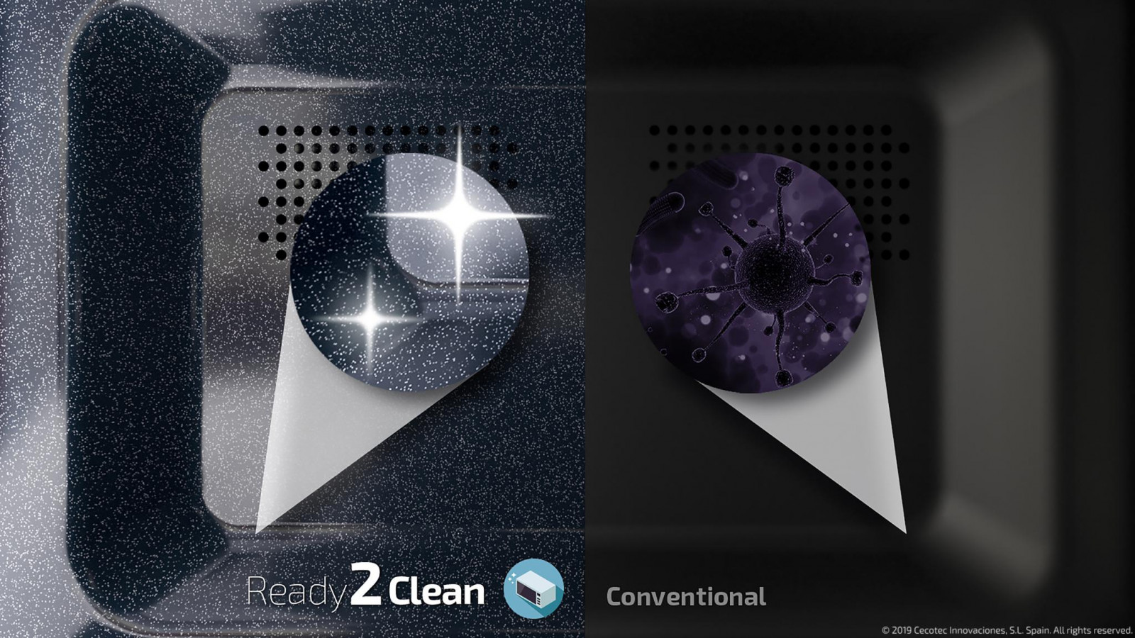 Diseño elegante con frontal MirrorDoor efecto espejo y panel y tirador de acero inoxidable; tecnología 3DWave con un sistema de ondas más eficiente que envuelve al 100 % los alimentos