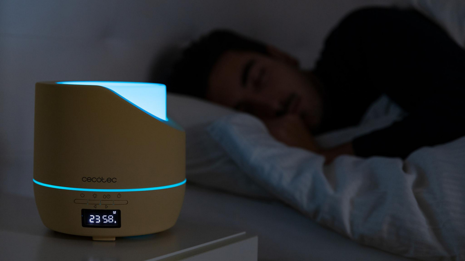 El difusor de aromas tiene la función despertador, gracias a la cual es posible configurar una hora determinada y que el aromatizador nos avise.