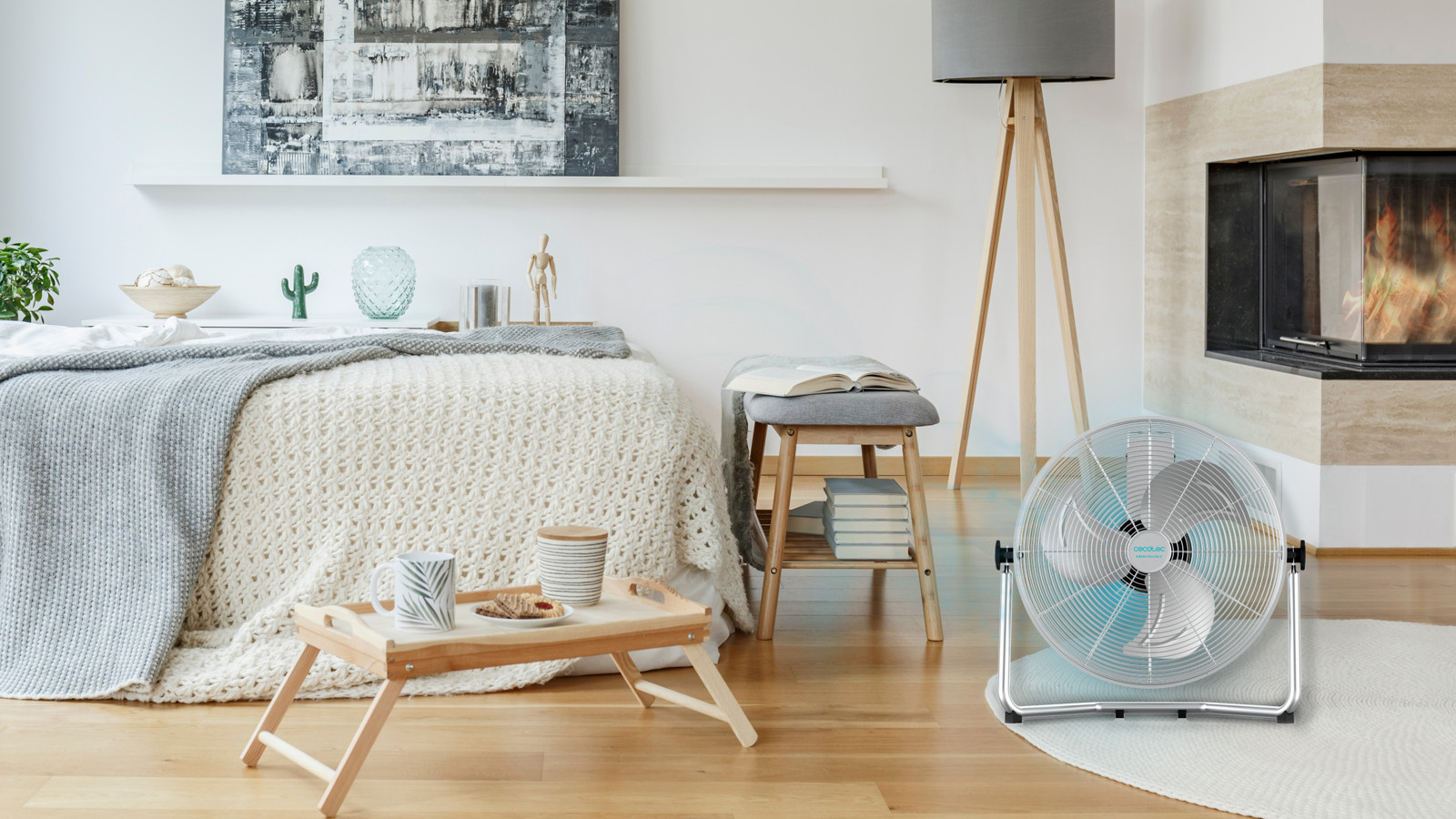 Ventilador de máxima potencia de 110 W que consigue un gran flujo de aire gracias a la calidad de sus materiales y a su diseño.