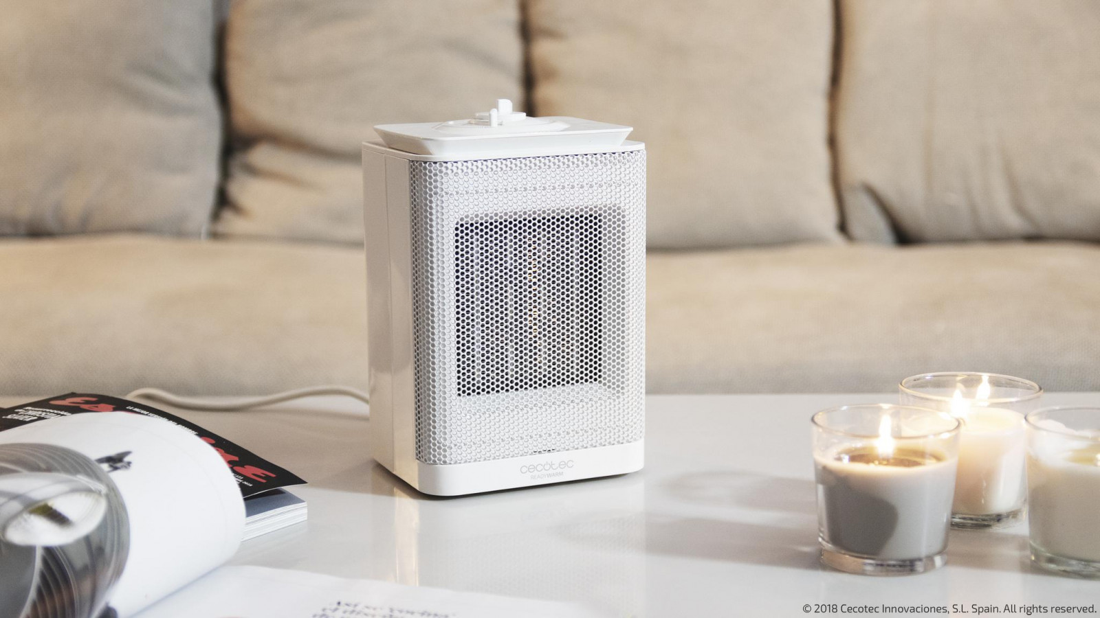 calefactor cerámico con gran potencia de 1500 w. indicador luminoso de encendido. security sistem: rejilla de seguridad que impide el acceso al interior del calefactor cerámico. su tecnología onlysilence permite que puedas disfrutar de un ambiente agradable con 30 db.