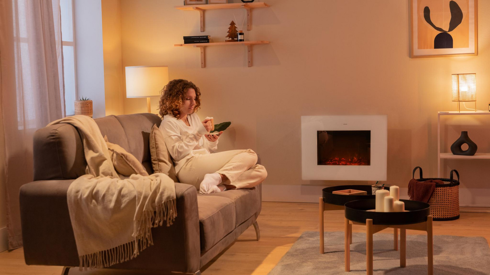 La chimenea tiene una dimensión de 26 pulgadas lo que facilita su ubicación en el interior de la casa en la estancia deseada. Su diseño plano proporciona un ambiente sofisticado y potencia su elegancia.