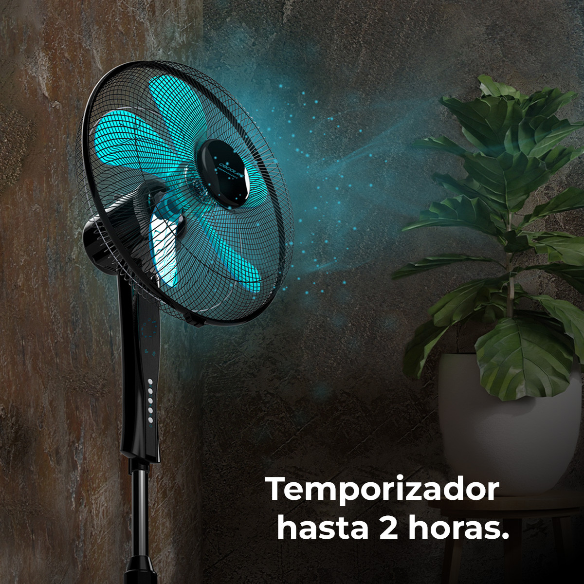 Control inteligente gracias a su mando a distancia y su panel con indicador LED, en el cual podrás visualizar la configuración seleccionada.