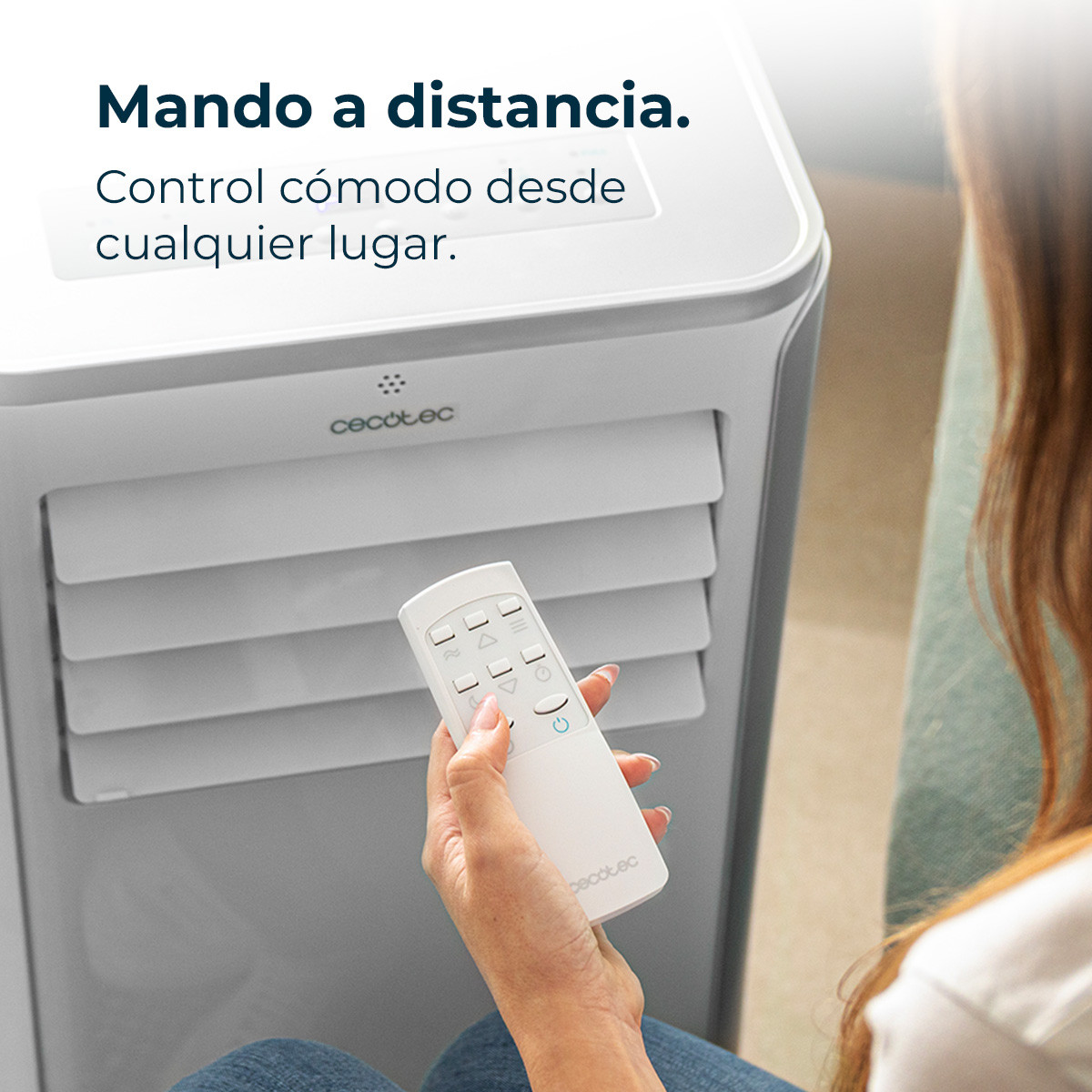 El aire acondicionado cuenta con función de oscilación para facilitar la salida de aire en todas direcciones y mejorar así la climatización de la estancia. Posee 3 sistemas de seguridad. Seguridad antiheladas (si la temperatura se acerca a 0º se apaga), seguridad antidesbordamiento (cuando se llena el depósito se apaga y parpadea una luz roja de “full tank”) y seguridad del compresor que alarga su vida útil (tarda 3 minutos en apagarse progresivamente evitando así un apagado brusco que lo fuerce en exceso). El aire acondicionado posee un tubo de drenaje de agua para poder mantenerlo en funcionamiento en todo momento.