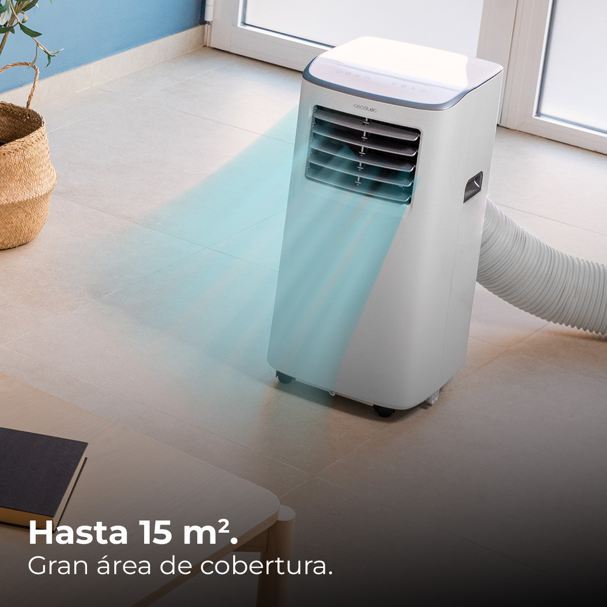 El aire acondicionado cuenta con 4 modos de funcionamiento: modo Ventilador, modo Refrigeración, modo Deshumidificación y modo Noche. Las 2 velocidades del aire acondicionado permiten adaptar su funcionamiento según la necesidad en cada momento, velocidad Baja o Low y velocidad Alta o High. Su modo Deshumidificación es capaz de captar un máximo de 20 litros al día, lo que conseguirá un ambiente más sano en tu hogar. El temporizador se puede programar un máximo de 24 horas para seleccionar el tiempo de funcionamiento deseado, una vez finalizado se apagará automáticamente.