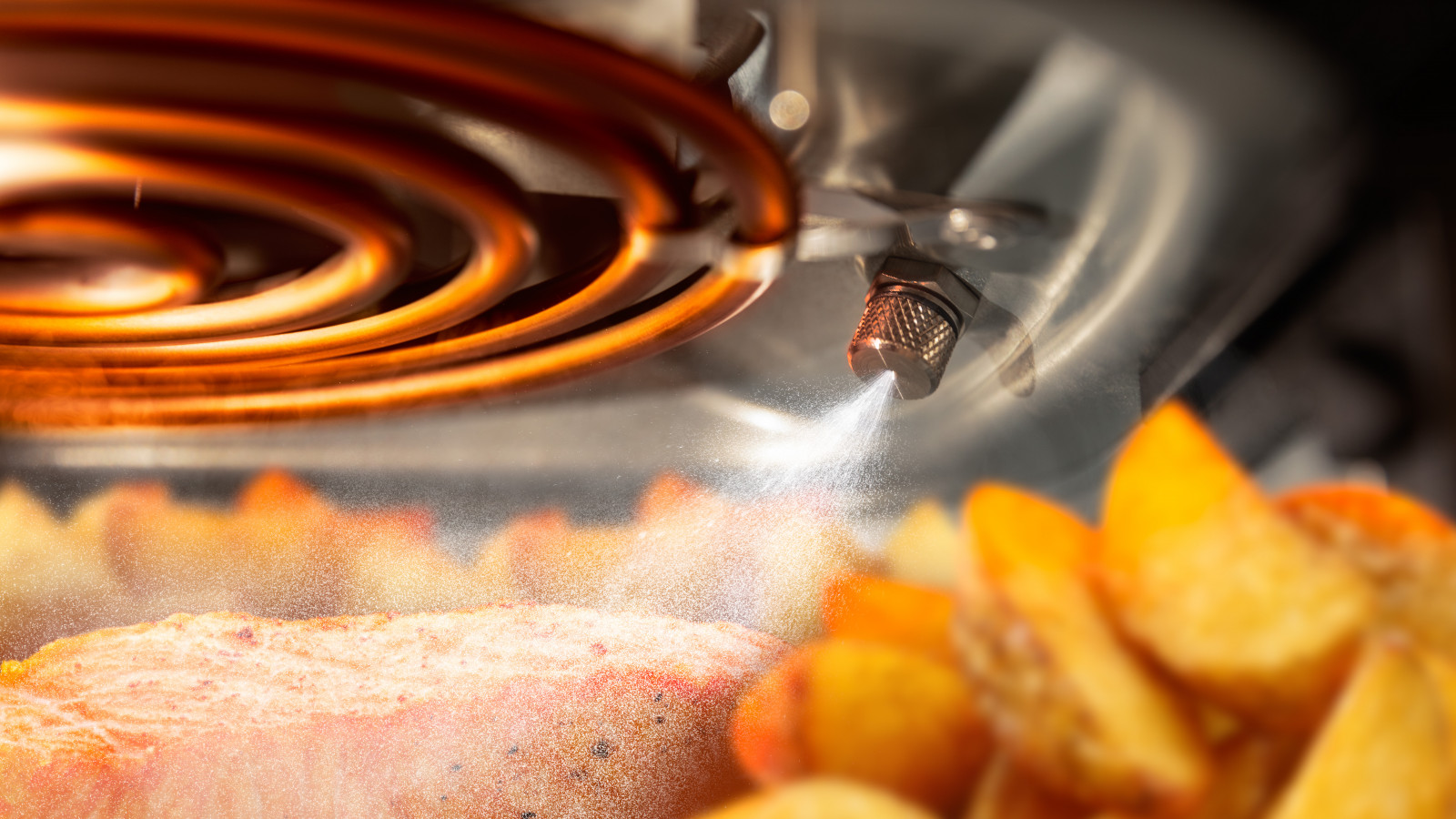 Amplia capacidad de 5 litros: reúne a toda la familia y cocina la cantidad de alimentos que desees. 10 menús predeterminados: cocina sin complicaciones gracias a sus 10 menús con tiempo, temperatura y pulverización automáticos.