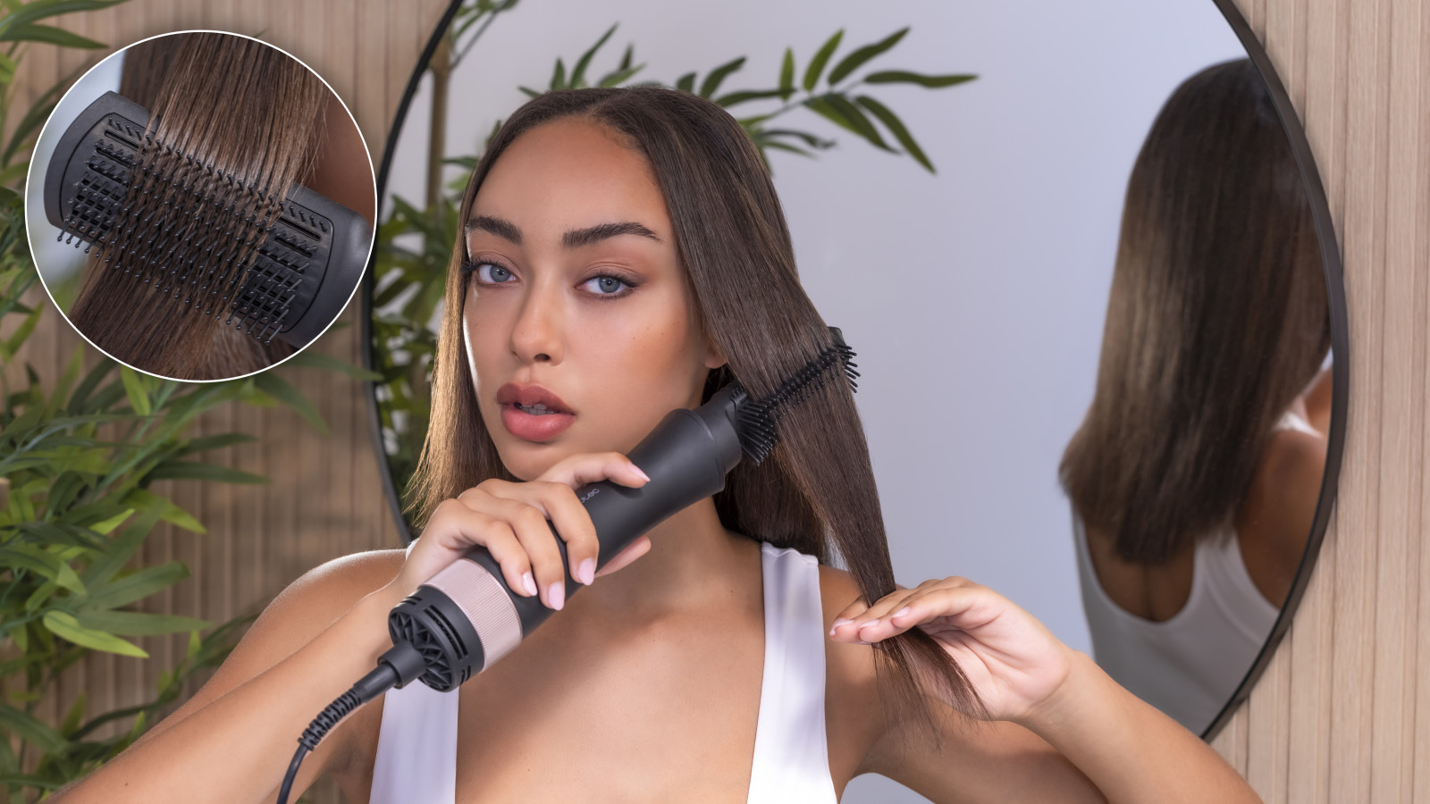 Multifuncional: desenreda, seca, da volumen, alisa y ondula el cabello gracias a su punta fría, la cual facilita el moldeado en cualquier ocasión.
