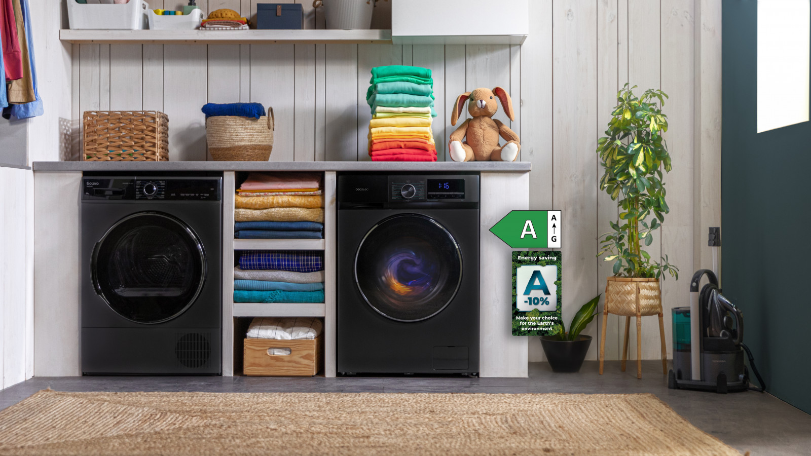 Con una capacidad de 8 kg, esta lavadora es ideal para familias, permitiendo lavar una cantidad adecuada de ropa en cada ciclo. Las revoluciones programables ofrecen hasta un máximo de 1400 rpm, adaptándose a tus necesidades específicas para un lavado eficiente.