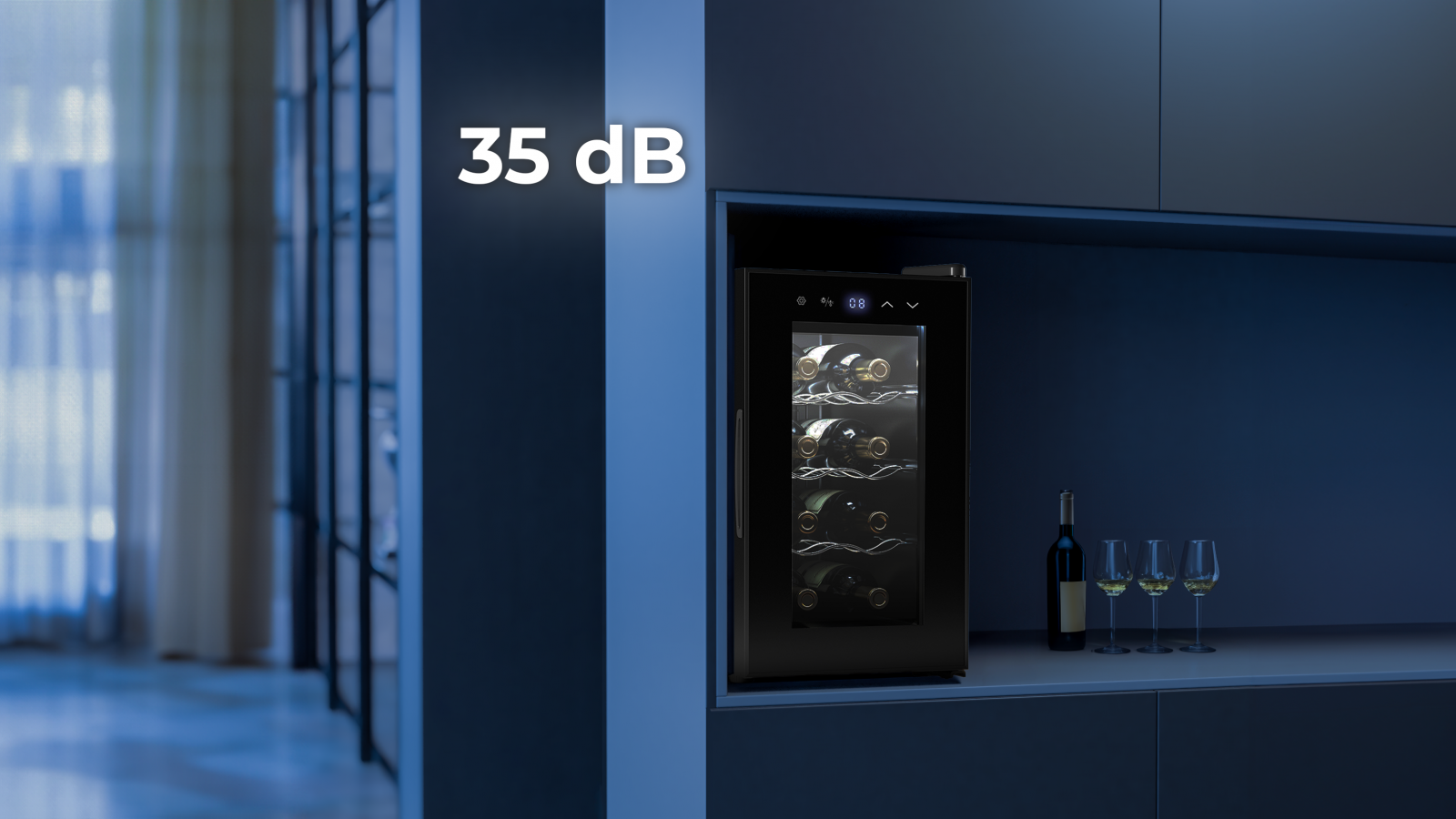Panel de control táctil y display: sencillo de controlar, úsalo para regular la temperatura, encender o apagar la luz y elegir entre ºF o ºC.