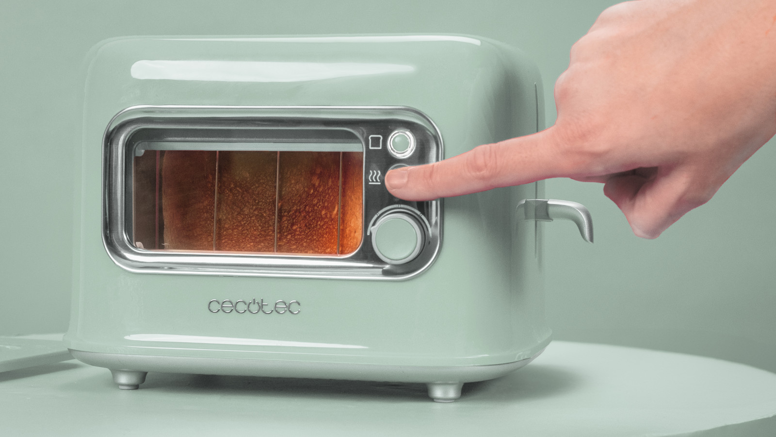 Controla el proceso: el diseño único de visualización de tostado permite controlar el proceso de tostado con precisión. Apagado y pop-up automático: el tostador saca la tostada de forma automática al inicio y fin del programa.