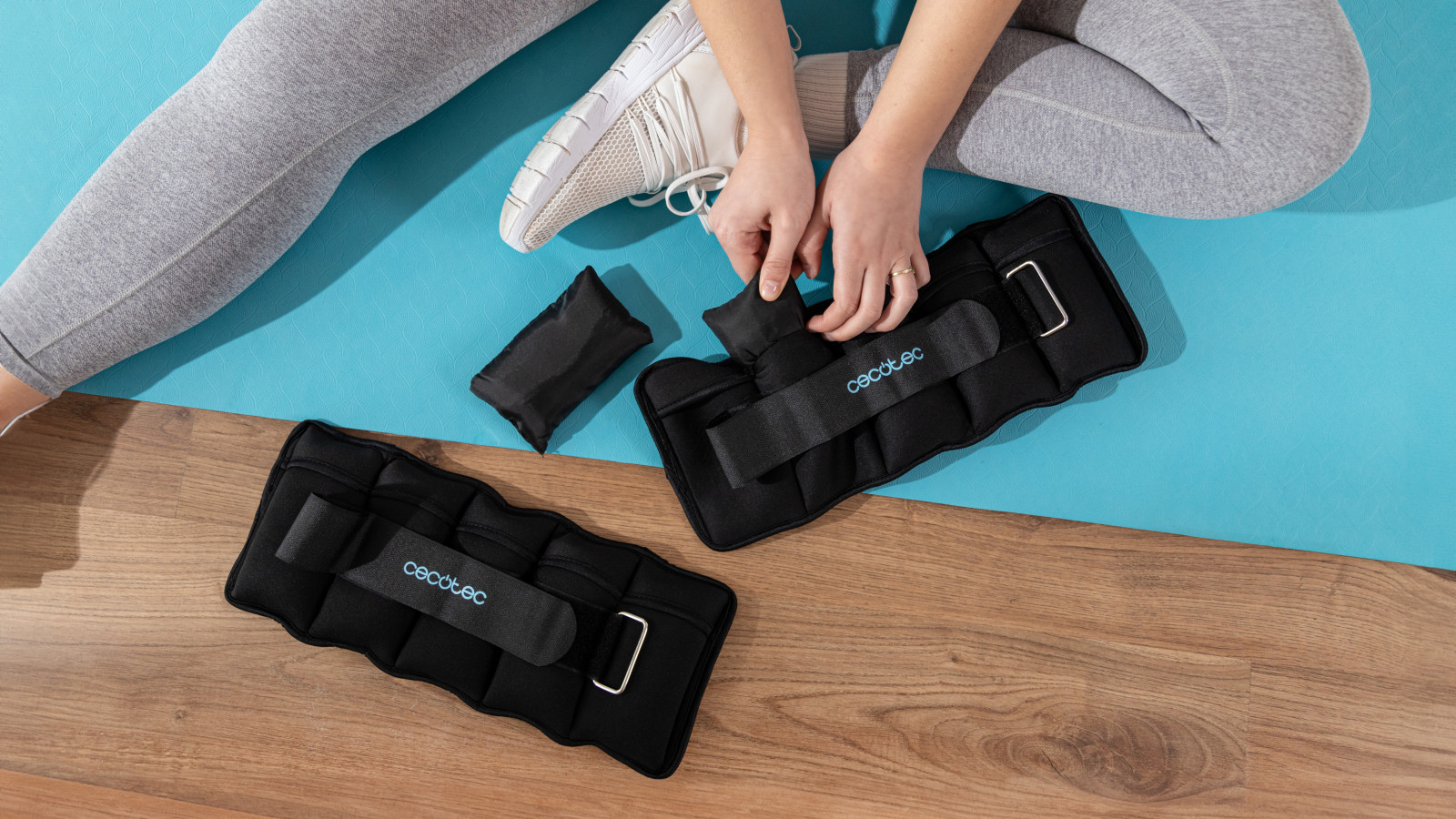Peso regulable de 0,5 kg a 2,5 kg en cada lastre para que elijas la intensidad prefieres en cada entrenamiento.