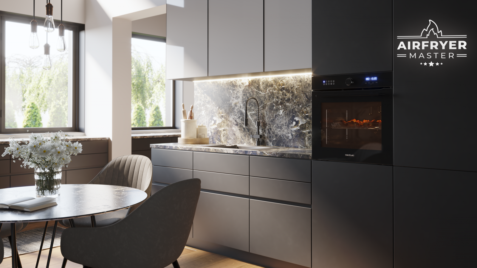 Gran capacidad de 81 L: cocina para toda la familia con su gran capacidad y 5 posiciones de bandejas. Hasta un 25% más de espacio interior. 11 funciones: Convección, Maxi Grill, Fast cooking, Steam Asisst Cooking , Steam EasyClean, Fan Grill, Multicooking, Airfry Master, Pizza Master, 3D Cooking y Defrost.