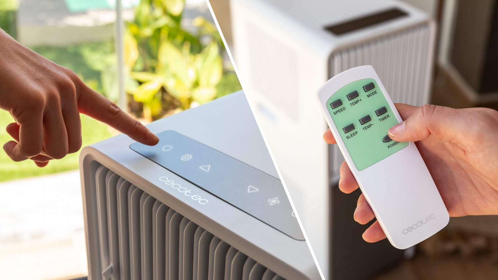 Temporizador: programa el funcionamiento de tu ventilador un máximo de 24 horas. Una vez finalizado el tiempo, el aire acondicionado se apagará solo.