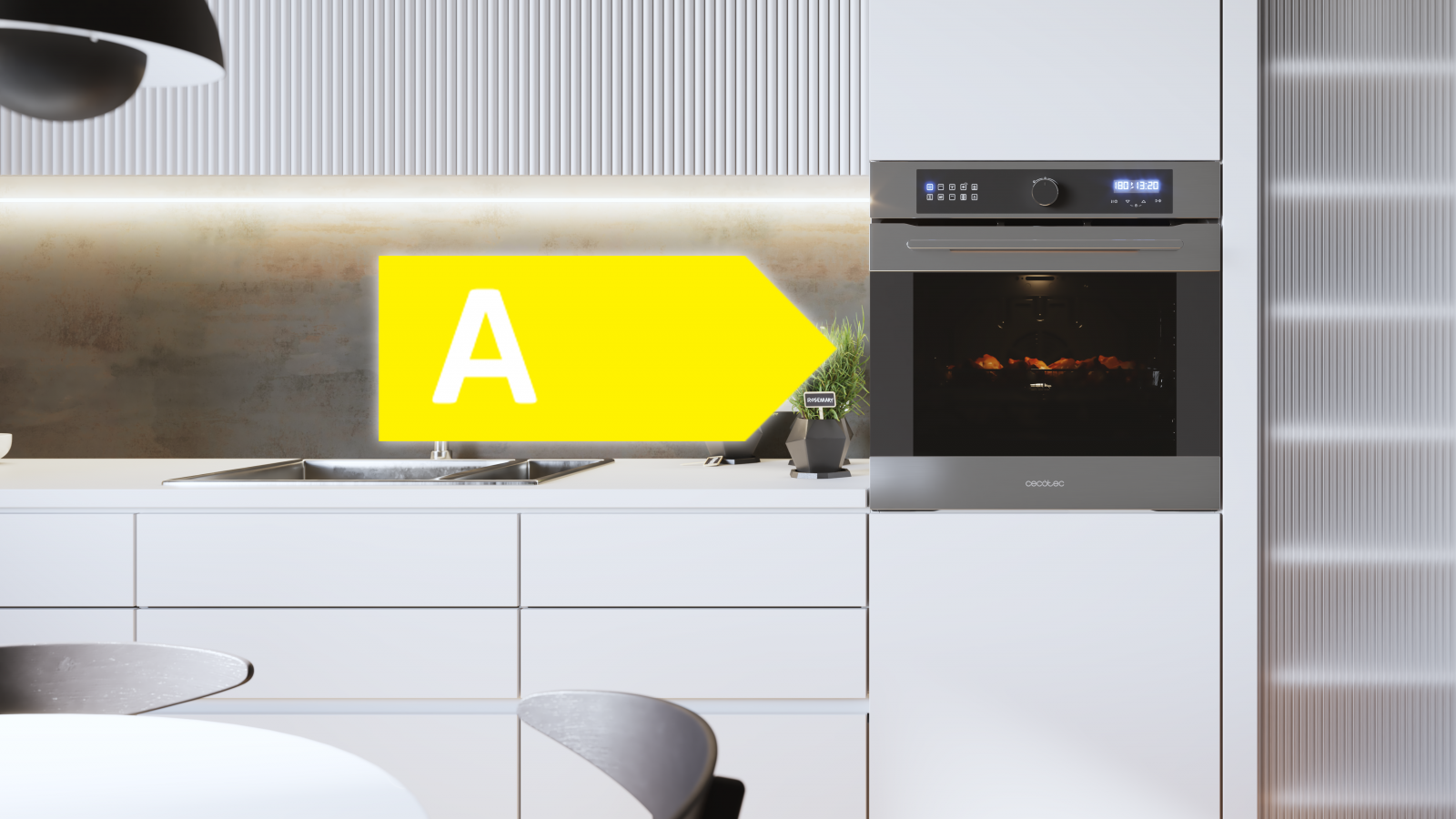 Airfryer Master: la opción más saludable empleando una mínima cantidad de aceite para conseguir el acabado que más te gusta, crujiente por fuera y tierno y jugoso en su interior, gracias al empleo de la convección forzada de aire caliente en toda la cavidad del horno.