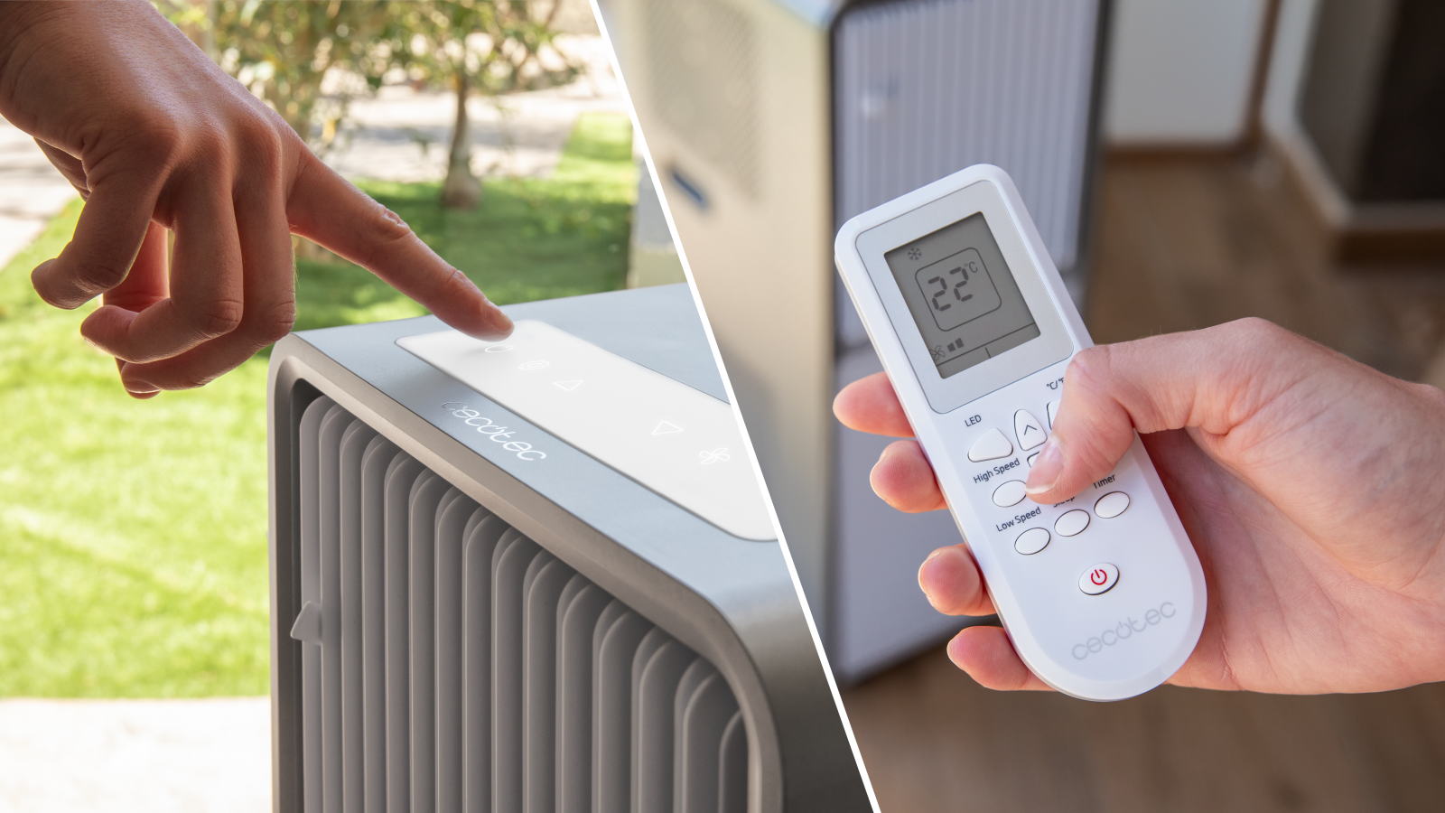 Temporizador: programa el funcionamiento de tu ventilador un máximo de 24 horas. Una vez finalizado el tiempo, el aire acondicionado se apagará solo. Gas R-290: respetuoso con el medioambiente y apenas contaminante. Ruedas multidireccionales 360º: traslada el aire acondicionado de una estancia a otra de manera sencilla, cómoda y sin apenas esfuerzo.