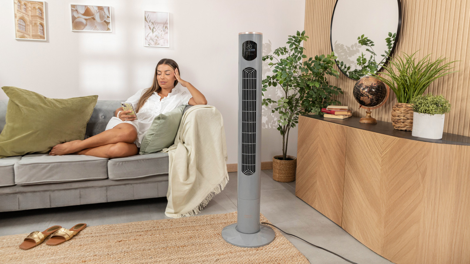 50 W: gran potencia de motor que facilita una ventilación instantánea y eficaz de la estancia en la que se sitúe el ventilador.