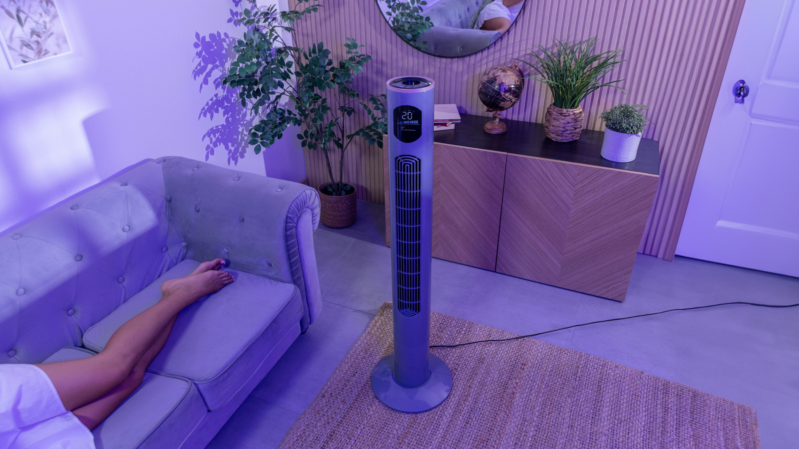 7,5 horas: temporizador programable de un máximo de 7,5 horas que permite seleccionar el tiempo de funcionamiento deseado y, tras el mismo, hacer que el ventilador se apague.