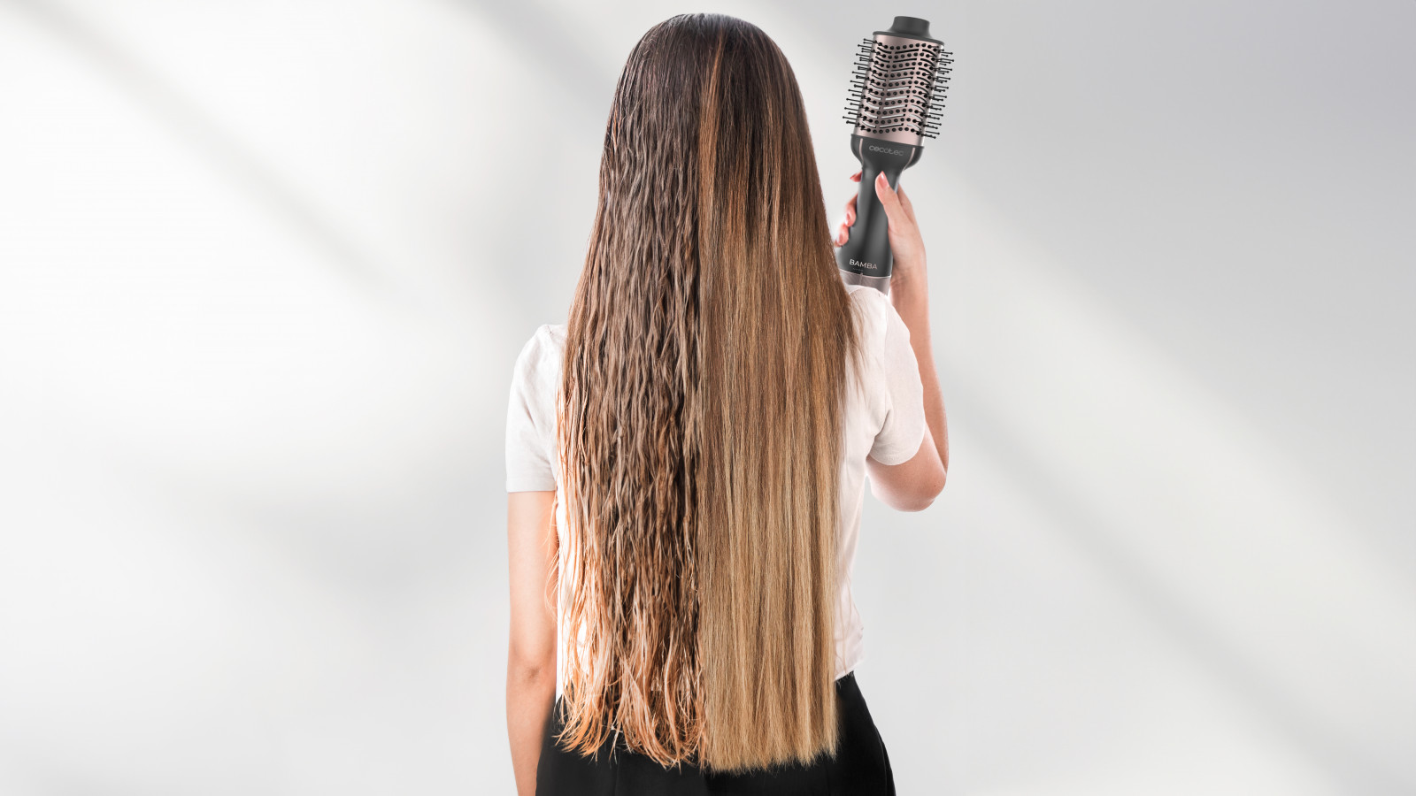 Dispone de un sistema de protección contra sobrecalentamientos para evitar daños en el cabello, además de una punta fría para que resulte más cómodo el agarre del cepillo y el moldeado del cabello Acabados profesionales con un solo gesto. Adaptado a todo tipo de cabellos, y sin importar el largo.