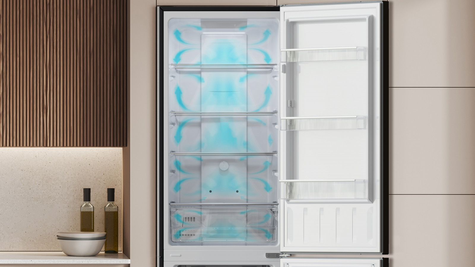 Sistema Fast Cooling permite una mayor rapidez en la refrigeración de los alimentos.