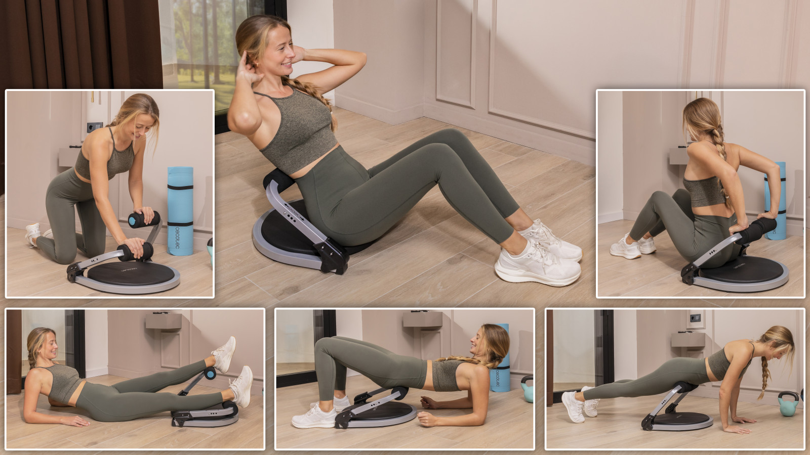 Plataforma 6 en 1: podrás realizar hasta un total de 6 ejercicios diferentes en 1 sola plataforma, para conseguir un entrenamiento completo.