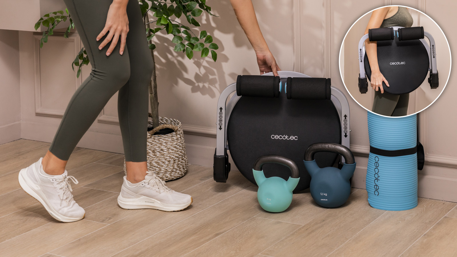 Guárdalo donde quieras: su diseño plegable permite guardarlo cómodamente y transportarlo a cualquier zona de entrenamiento ya que mide tan solo 18 cm de alto plegado.