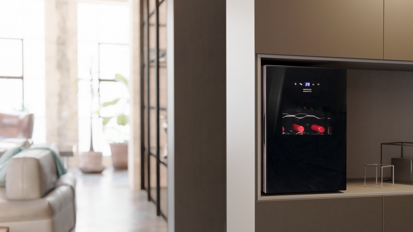 Guarda tus vinos sin problemas gracias a su gran capacidad, ideal para 15 botellas. Vinoteca de bajo nivel sonoro y alto rendimiento con enfriamiento termoeléctrico, que enfría mejor y más rápido.