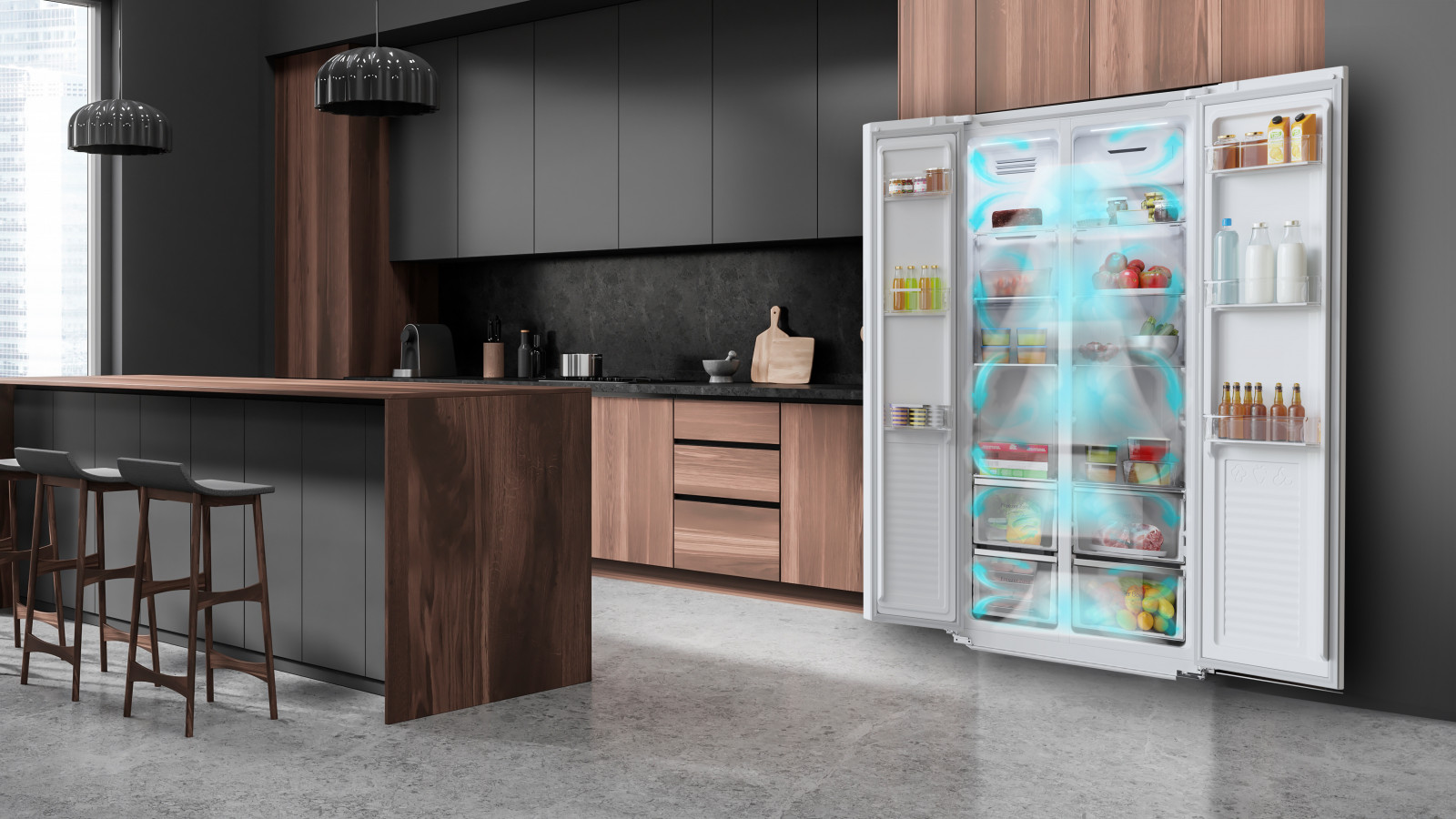 Fast Cooling: mayor rapidez en la refrigeración de los alimentos. Fast Freezing: congelado de manera ultrarrápida.