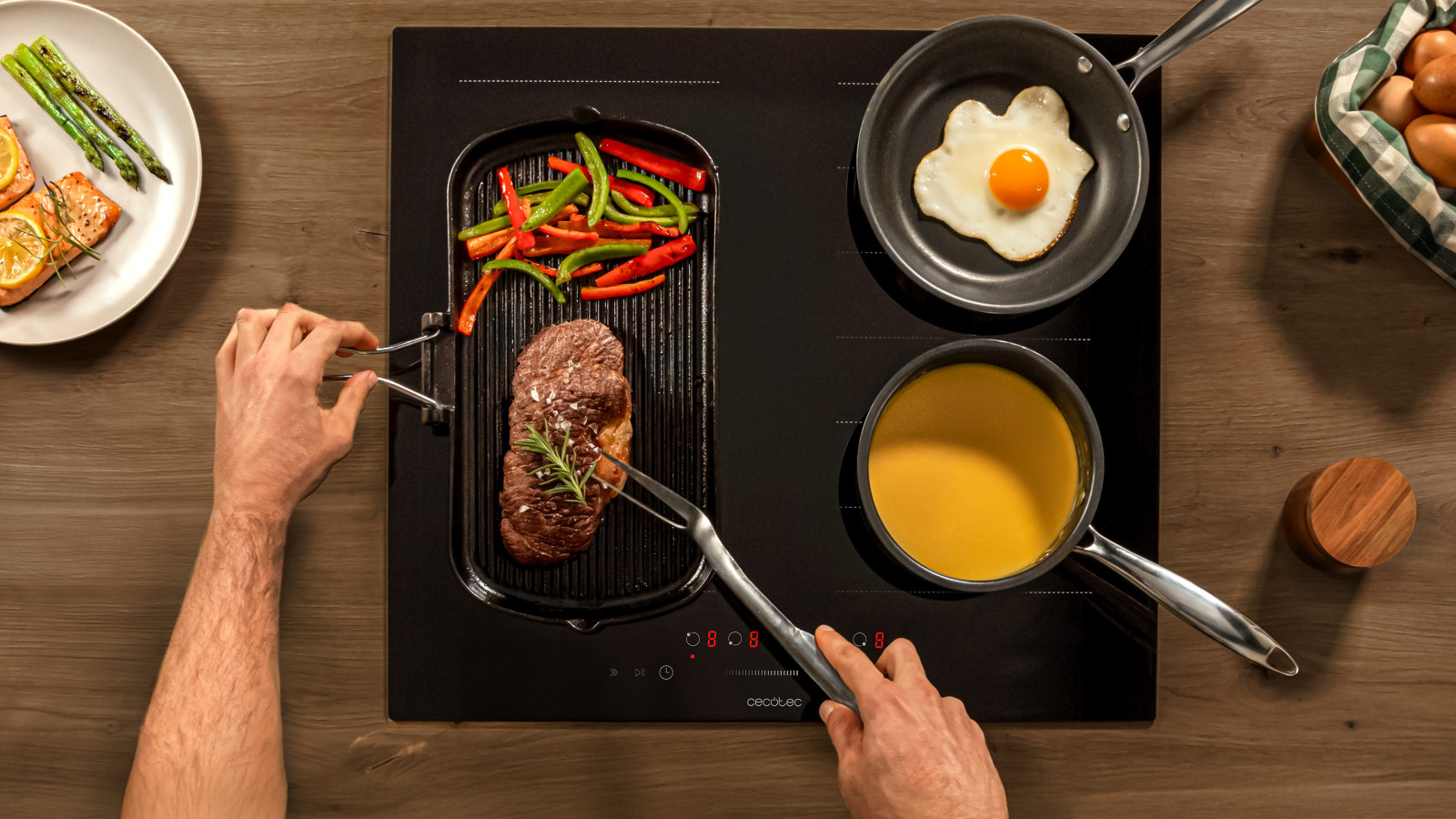 9 niveles de potencia y Booster Function: cocina con la potencia adecuada que se necesite en cada momento y en cada elaboración.